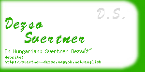 dezso svertner business card
